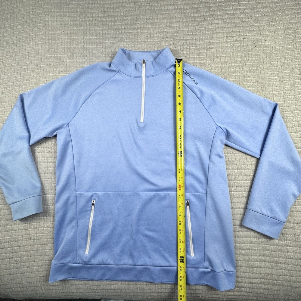 Mizzen Main Versa 1/4-Zip Jacket Pull-Over Men M Trim Blue Performance Golf