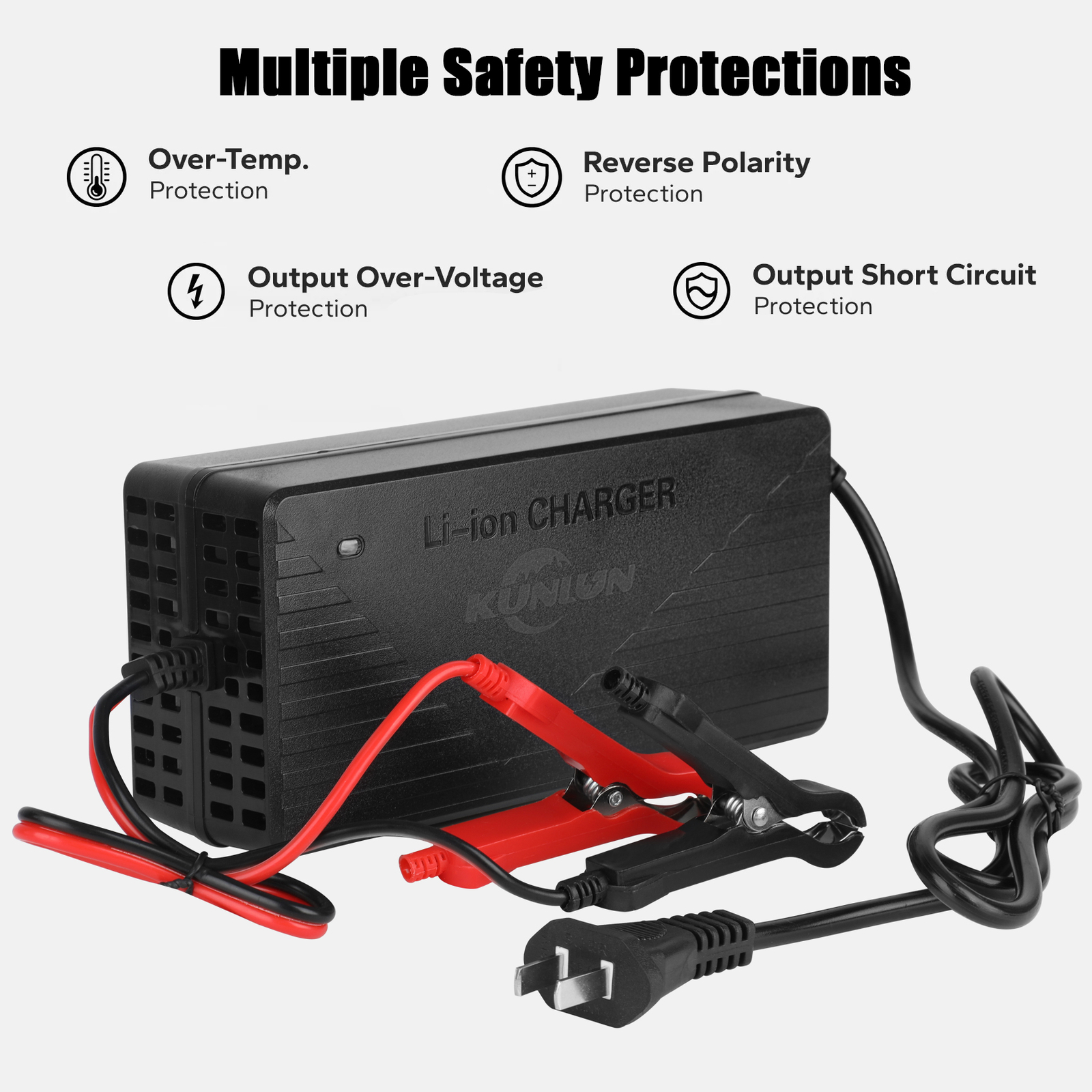 14.6V 20A Fast Charging Charger Smart Protection For 12V LiFePO4 Lithium Battery