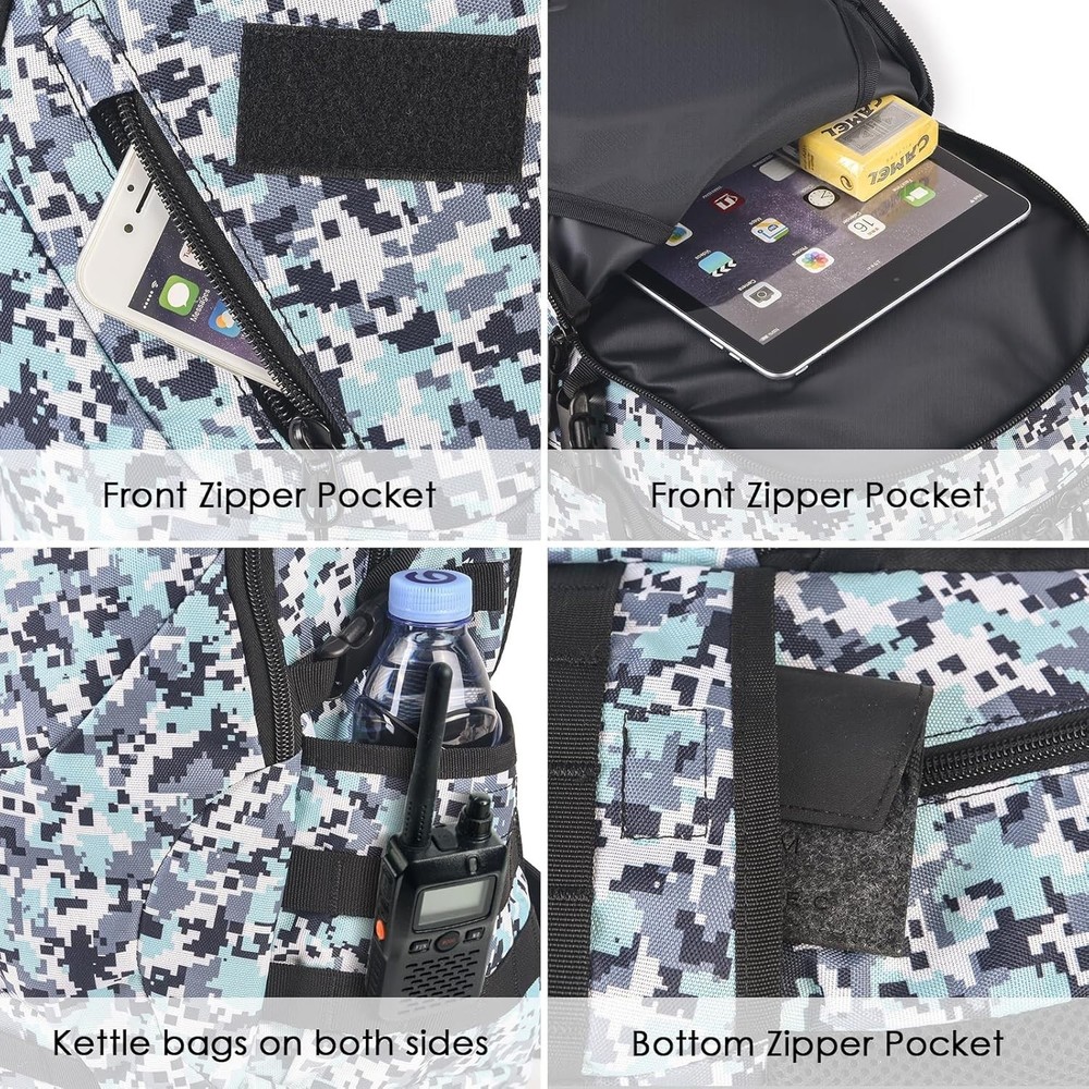 Adjustable 15L Tactical Backpack with MOLLE System - Ideal for Hiking & Camping