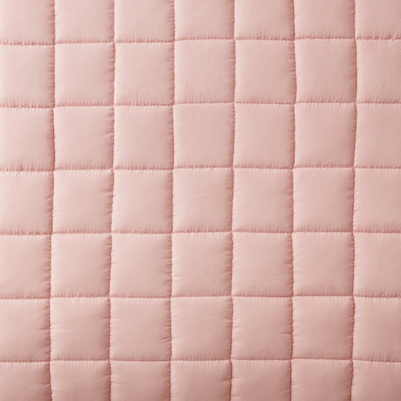 Solid Crinkle Box Microfiber Quilt Soft Wash Lightweight Cozy Full / Queen Pink