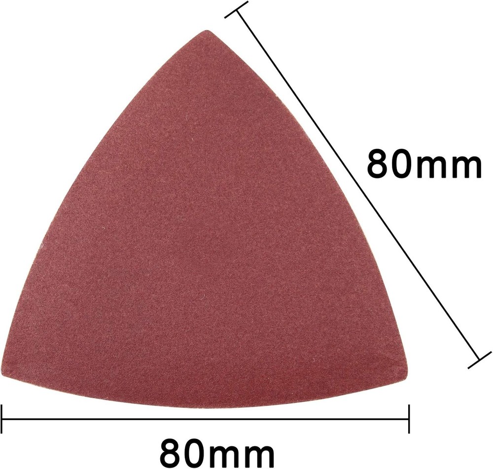 Durable Hook and Loop Triangular Sandpaper Set - 120 Sheets with Various Grits