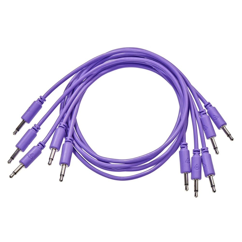 Black Market 30" 3.5mm Modular Synthesizer Patch Cable - 5-Pack, Violet