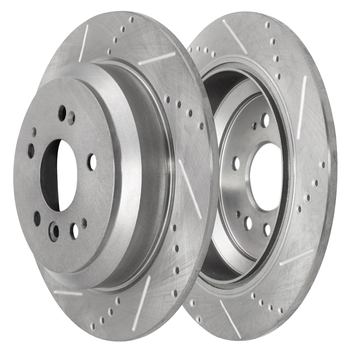 8pc Front Rear Drilled Disc Brake Rotors Brake Pads for Honda Pilot Ridgeline