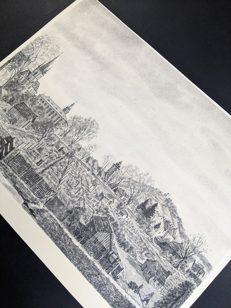 Hans Wagner, Durlach, pen drawing, signed, titled, 1975