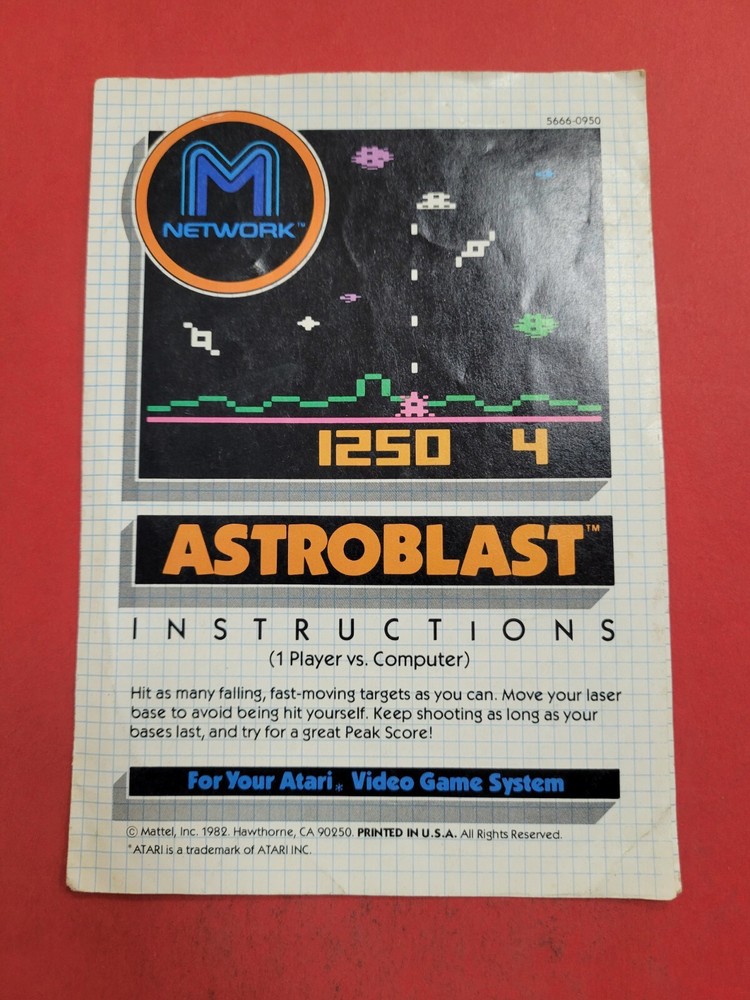 Atari Manual Astroblast