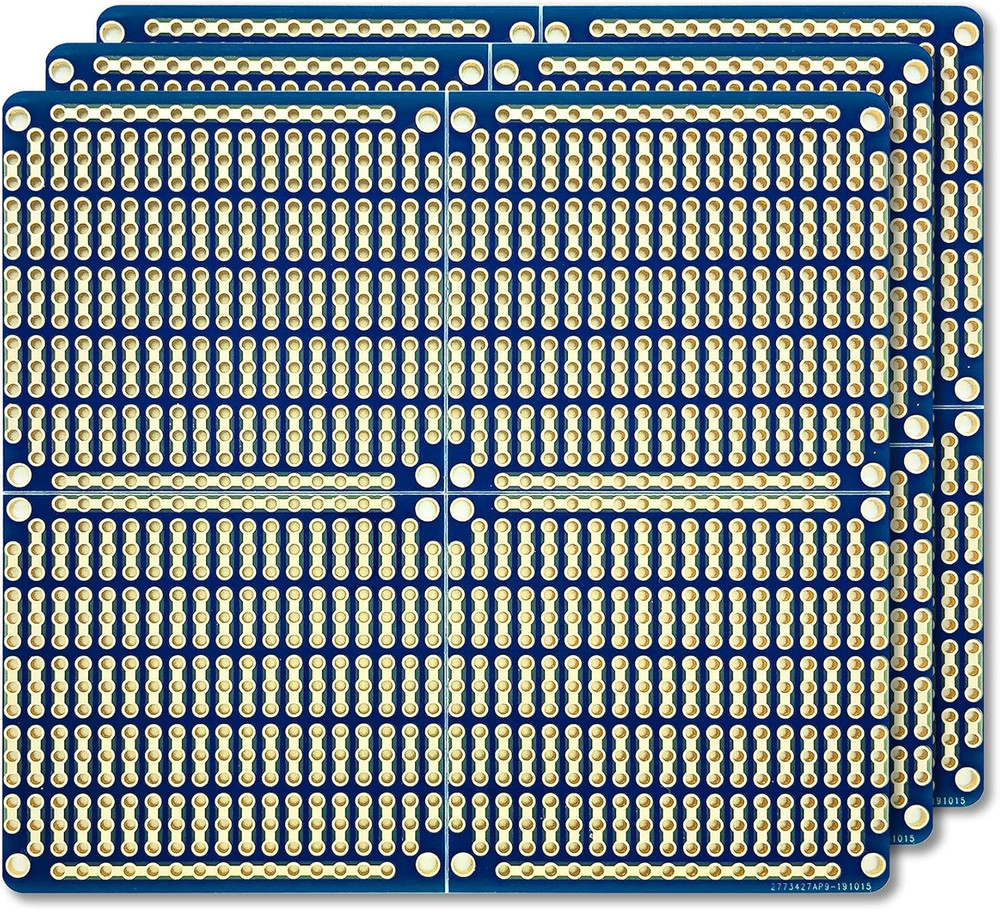 Snappable PCB, Strip Board with Power Rails for Electronics Projects Compatible