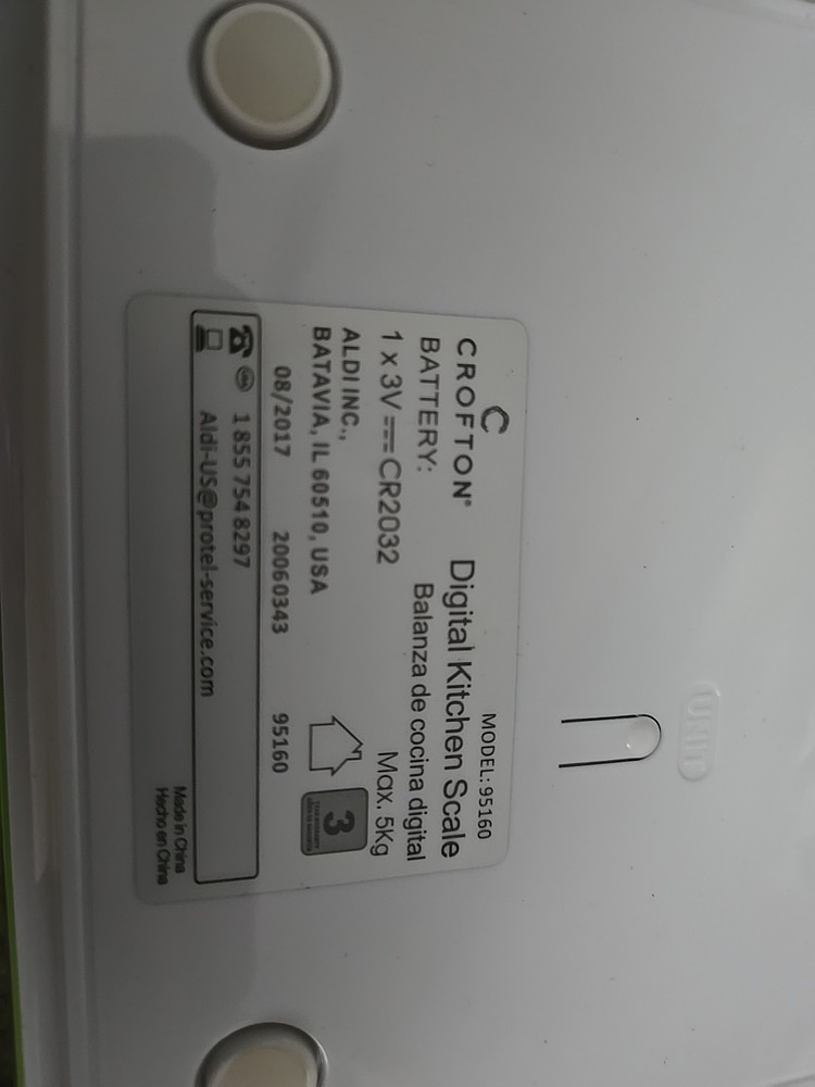 Crofton Digital Kitchen Scale - Green 11 Lbs Capacity