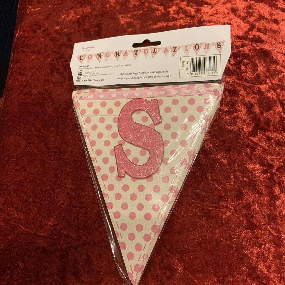 Congratulations Bunting Pink