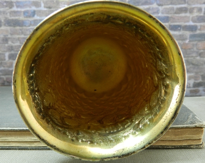 Vintage 800 Silver Repoussé Hebrew Kiddush Cup Grape Pattern