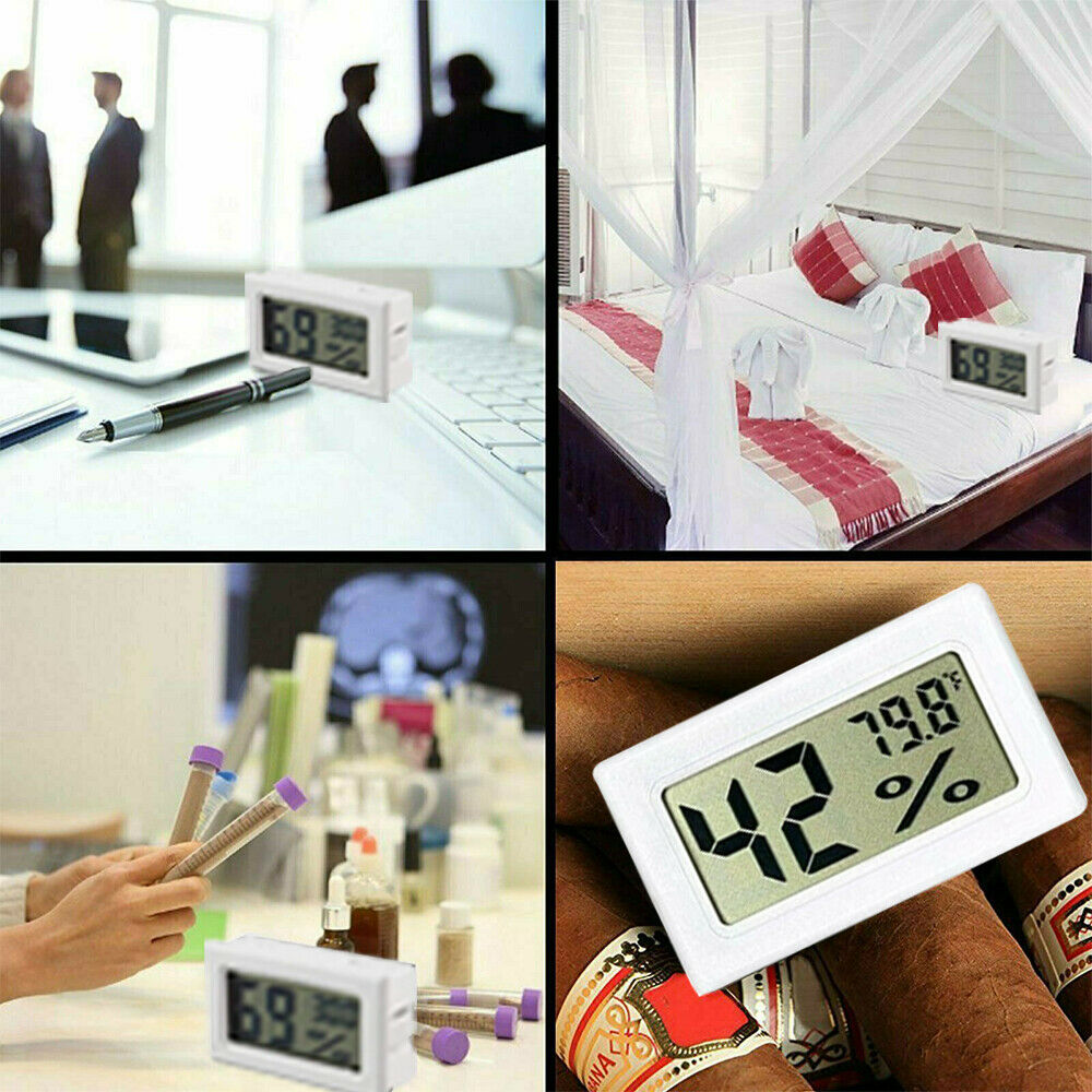 5Pcs Mini Hygrometer Thermometer Digital Fahrenheit Temperature Humidity Meter