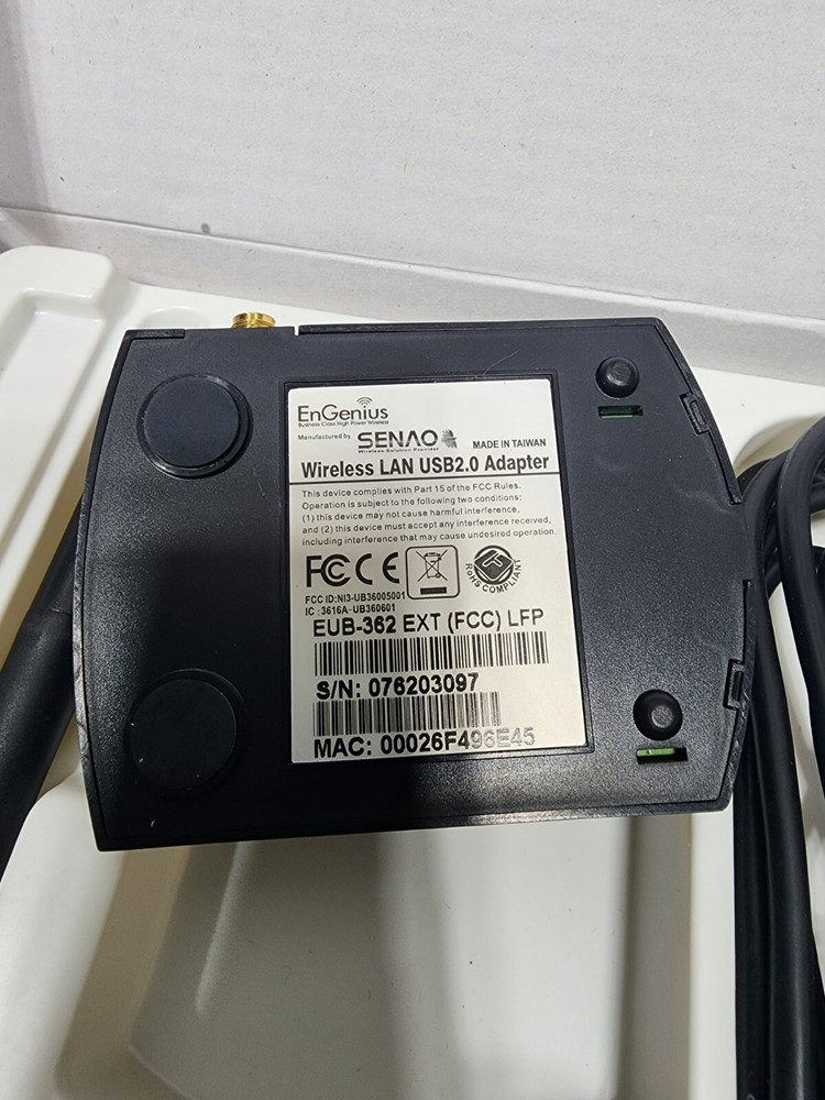 EnGenius Wireless Lan Long Range USB Adapter EUB-362EXT Business Class TESTED