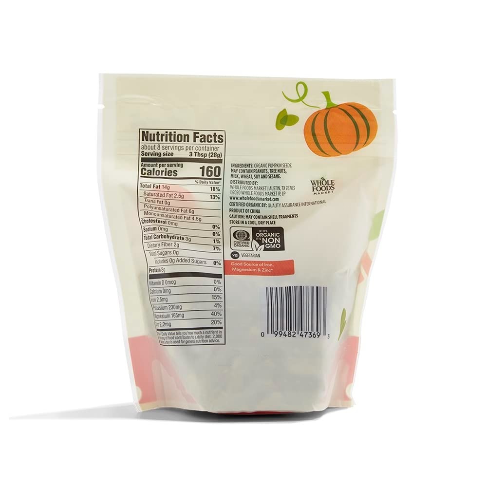 Organic Pumpkin Seeds, 8 Ounce