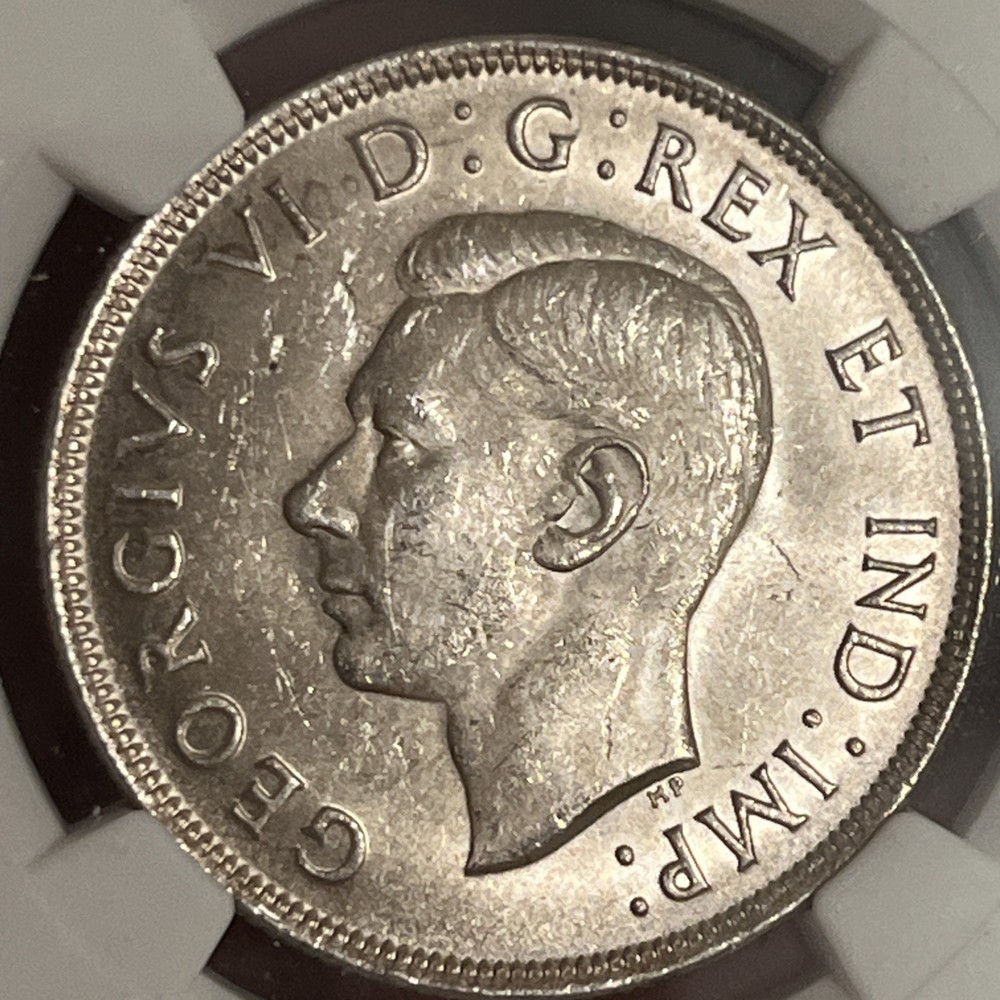 1937 Canada Silver Dollar $1 George VI Uncirculated NGC MS62
