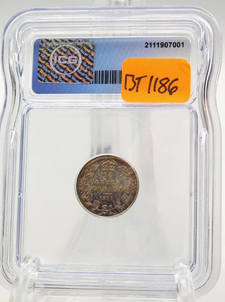 1911 CANADA TEN CENT ICG MS62 (BT1186)