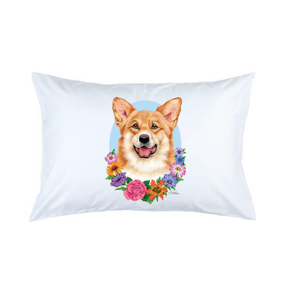 Corgi Pembroke Welsh Tan & White Micro Fiber Pillowcase