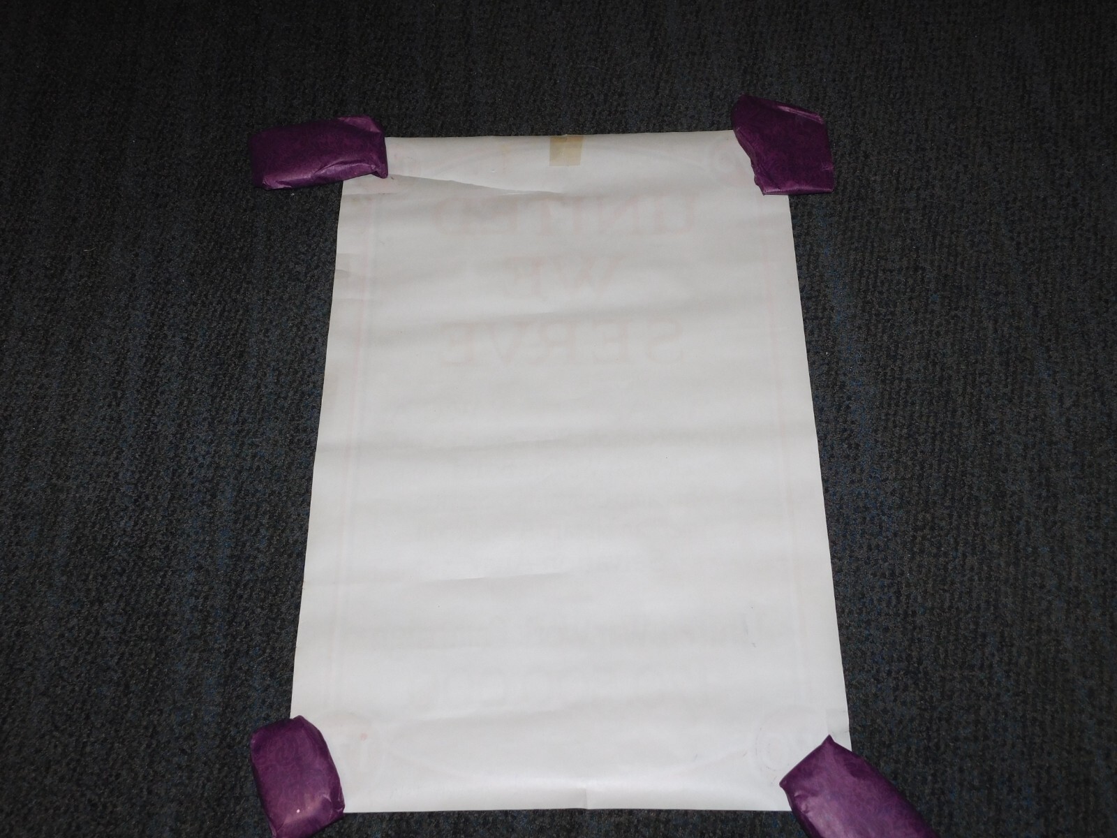 VINTAGE WWI WORLD WAR 1 UNITED WE SERVE YMCA YWCA WAR WORK CAMPAIGN 170 POSTER