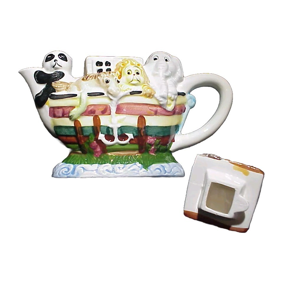 Ceramic NOAH'S ARK Teapot Hand Painted
