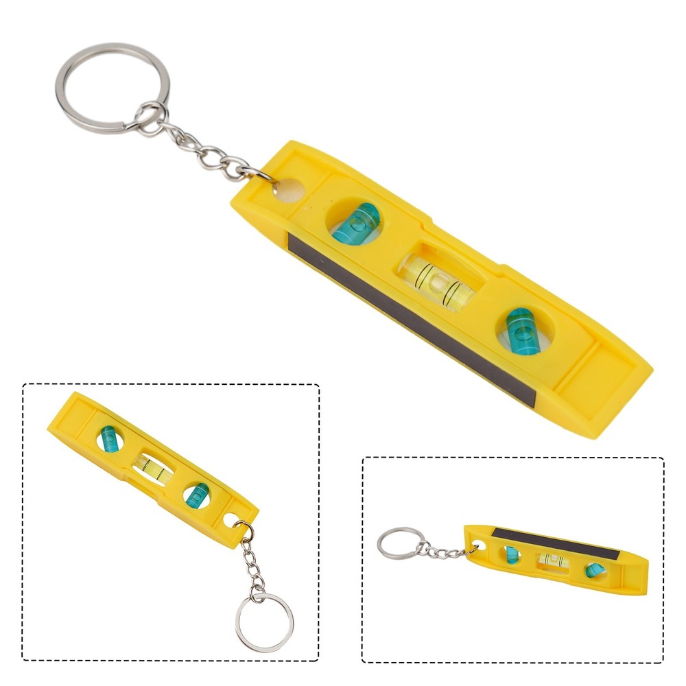 Small Magnetic Level Linear Bubble Level with Keychain for Easy Hanging