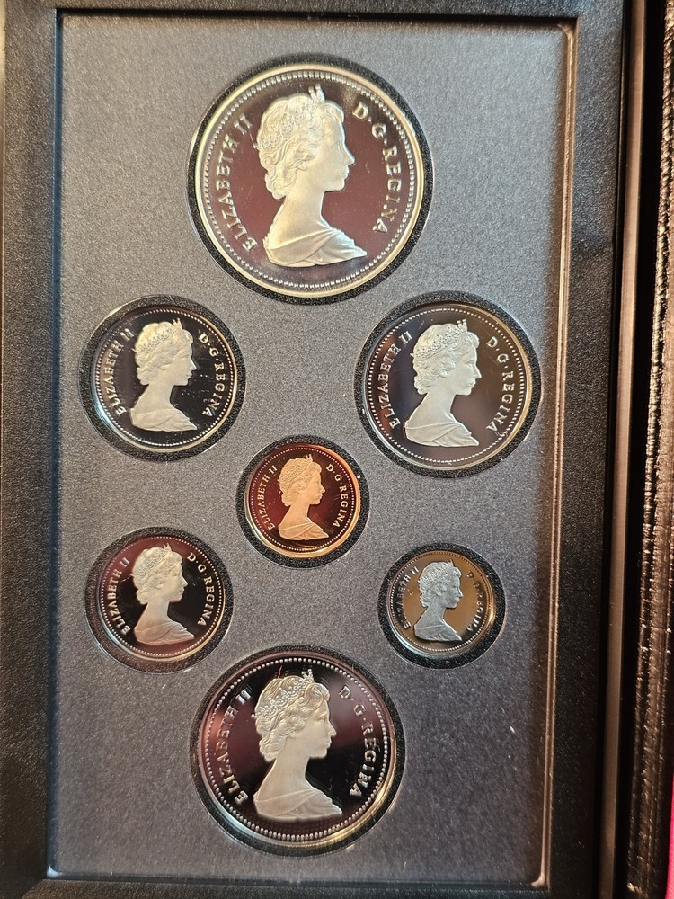 1986 Canada 7 Coin Proof Set - Double Silver Dollar