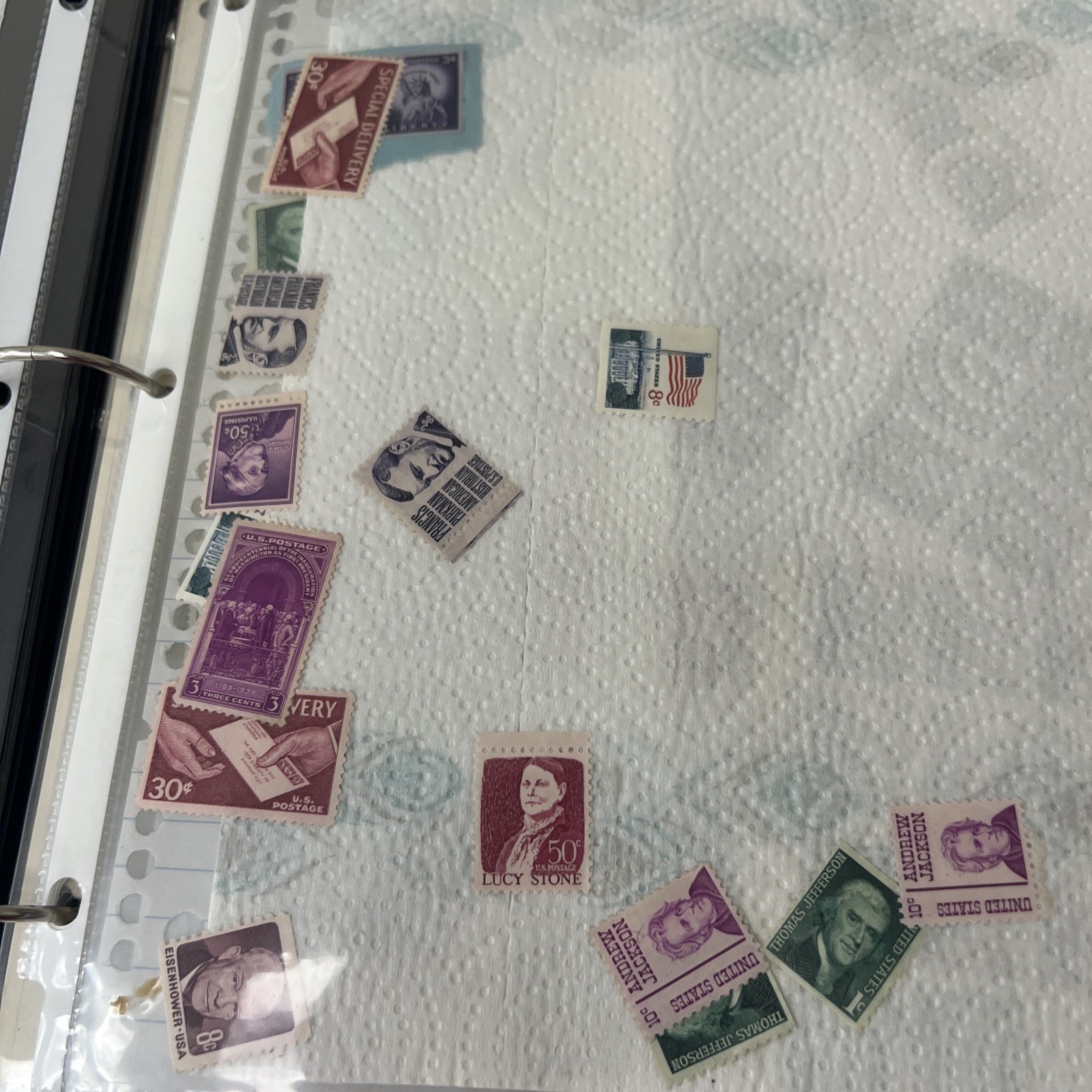 HUGE Unsearched Binder Of New and Used Stamps Vintage US And Overseas Make Offer