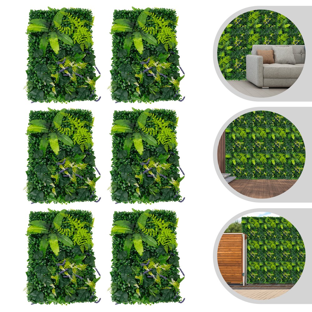 6PCS Greenery Walls, Artificial Greenery Wall, Artificial Grass Backdrop Wall