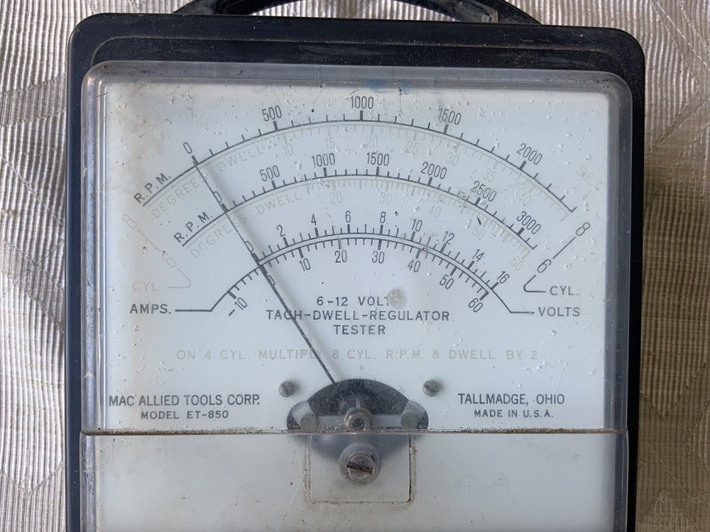 Vintage Mac Tools ET-850 Tach Dwell Volt Ohmmeter - Well Used - Needs Work