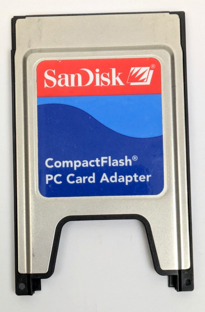 SanDisk Compact Flash PC Card Adapter PCMCIA CF Memory Reader TESTED Working