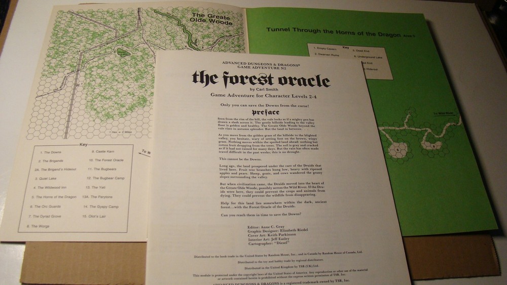 MODULE - N2 - THE FOREST ORACLE *HIGH GRADE* DUNGEONS & DRAGONS ORIGINAL