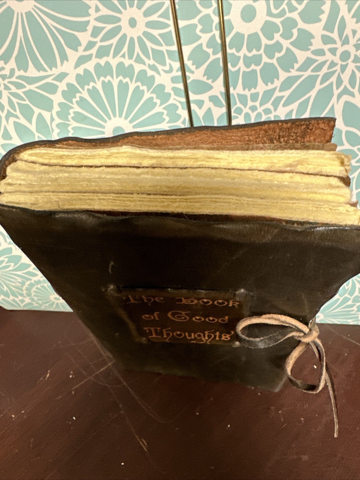 Leather Bound Journal Blank Notebook The Book of Good Thoughts Medieval Diary