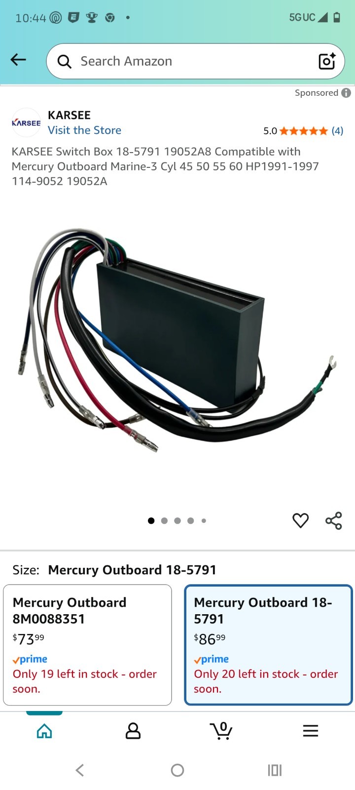 MerCruiser CDI Switch Box 18-5791 19052A3 19052A8 1991-1997 karsee