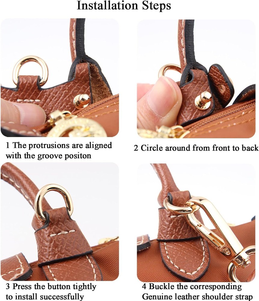 Vachetta Leather Replacement Crossbody Handbag Strap Adjustable Brown