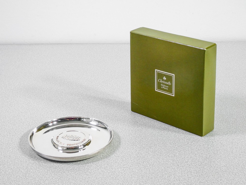 Design Ashtray Christofle Magneti Marelli Silver Plated Silverplate