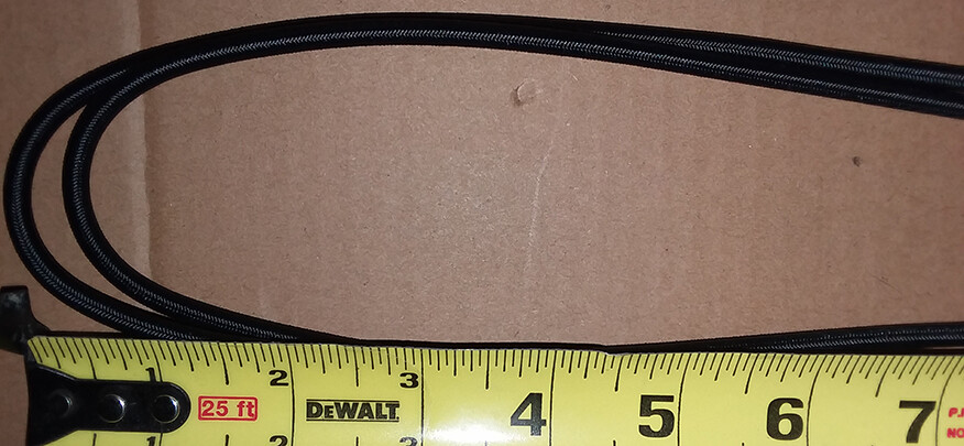 ONE USED BOWFLEX HVT 200" Black Master Stretch Bungee Cable with Ferrule Stops