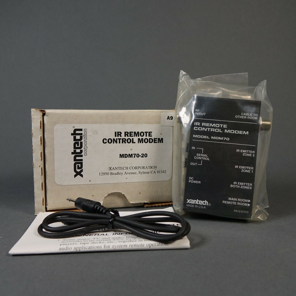 Xantech MDM70-20 IR Remote Control Modem w/ Manual - New in Box
