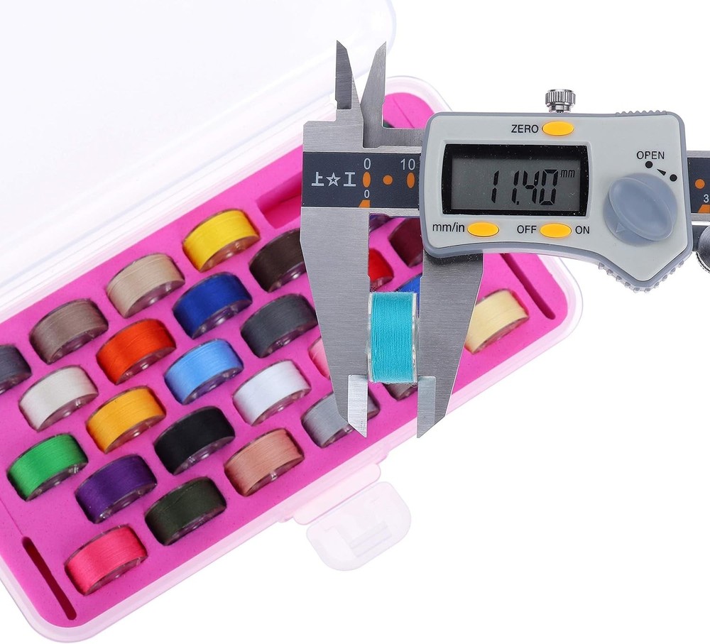 28 Assorted Color Prewound Bobbin Threads - 60S/2 Soft Feel Polyester