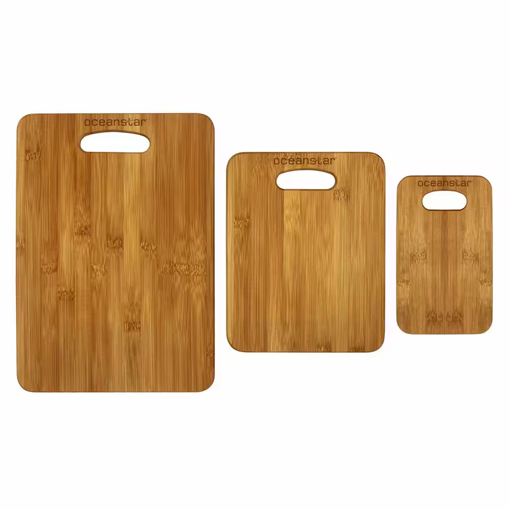 3-Piece Bamboo Cutting Board Set