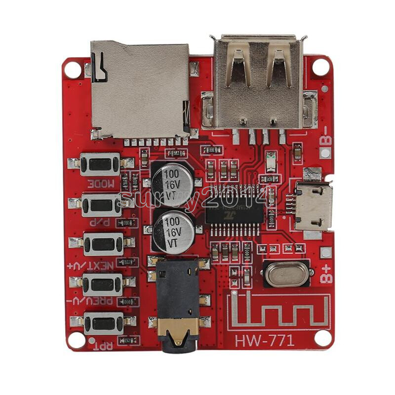 3.7-5V Bluetooth 4.1 Audio Decoder MP3 Player Board Micro USB TF SD Card Module
