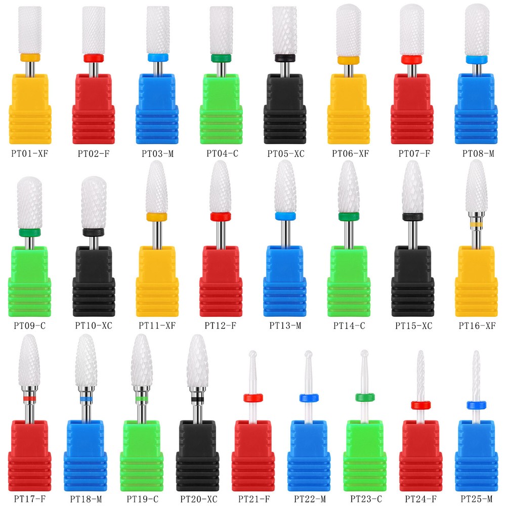 3/32'' Ceramic Nail Art Drill Bit Grinding Head Electric Manicure Machine Tools