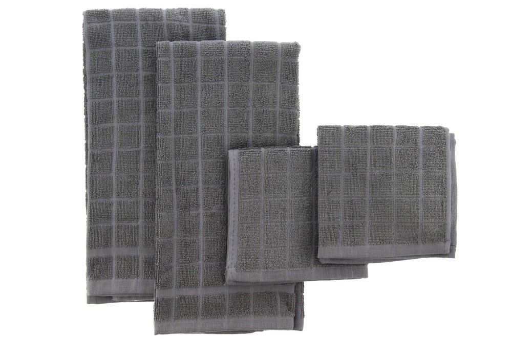 Bamboo Kitchen & Dish Towels by The Firefly Collection, Granite Grey