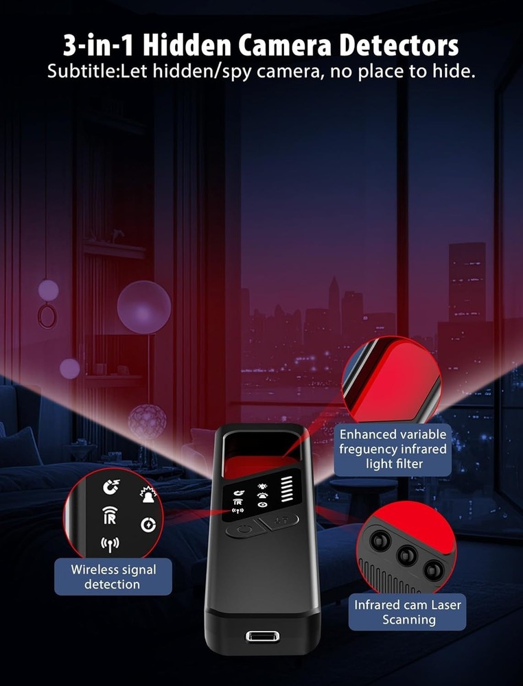Detector Anti Spy Bug Detector GPS Tracker Finder Scanner Device Hidden Camera