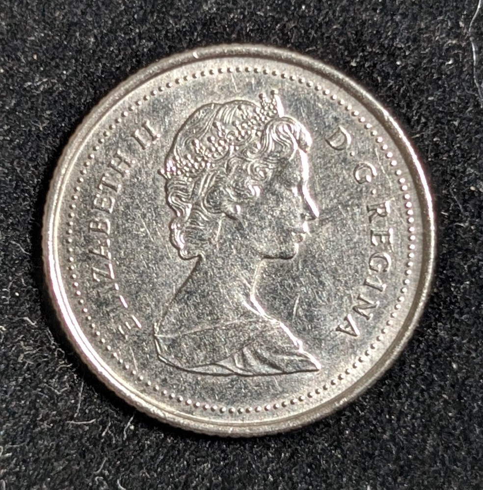 1988 Canada 10 Cents Circulated KM# 77.2