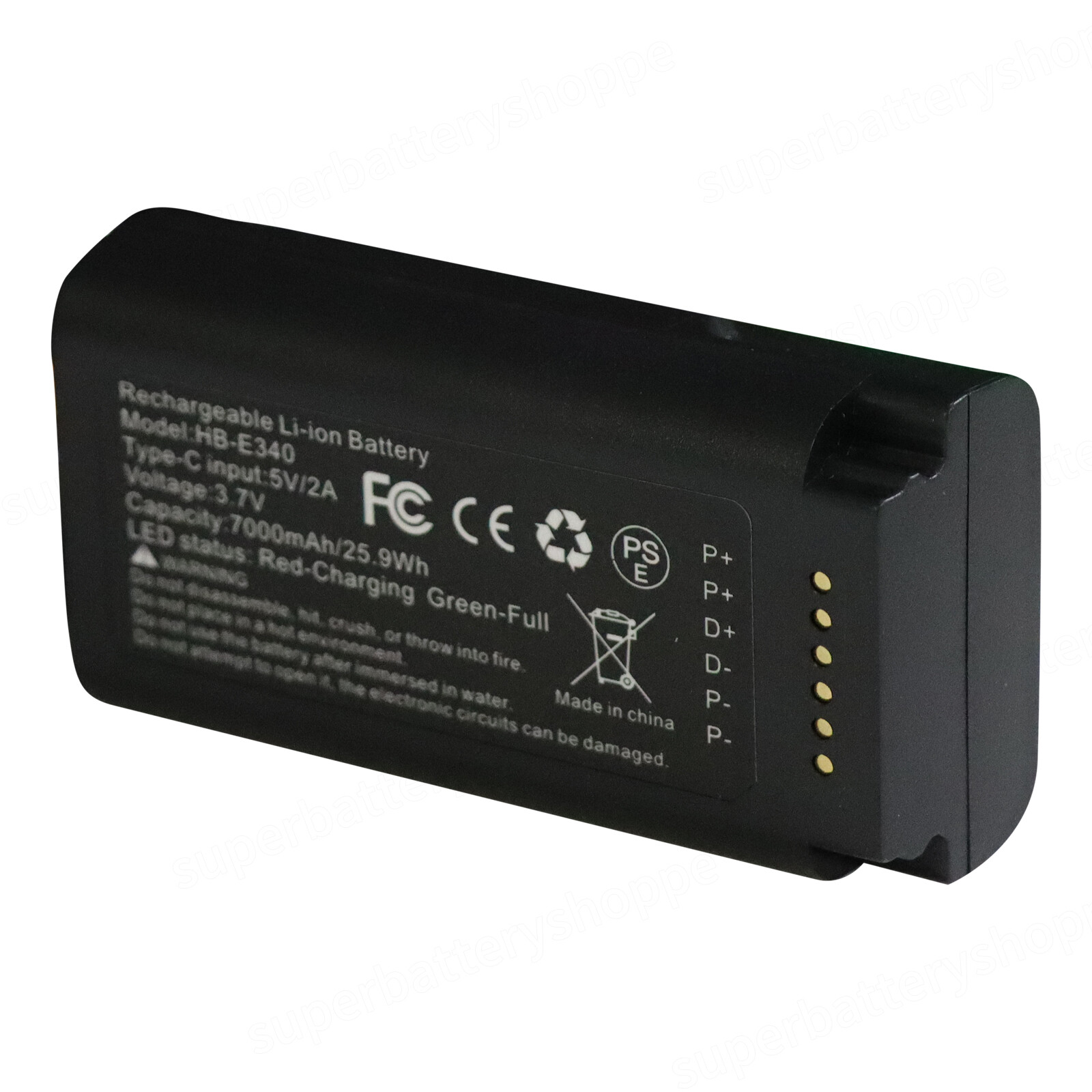 For Eufy Rechargeable Battery Pack Backup with USB-C for Video Doorbell E340