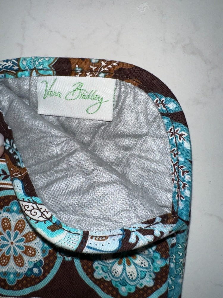 Vera Bradley Curling Iron/Flat Iron Travel Case in Retired Java Blue