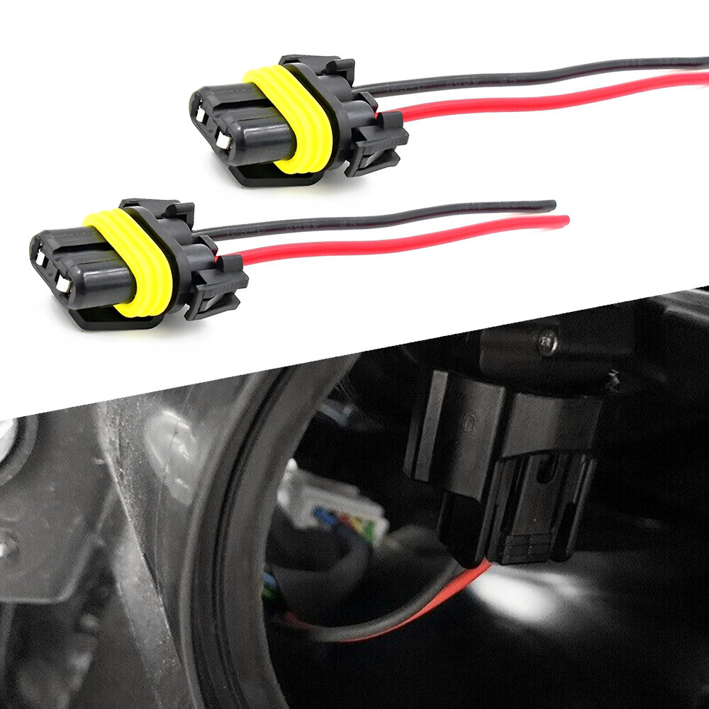 Wire Pigtail Female S H11 Two Harness Head Light Low Beam Socket Connector Plug