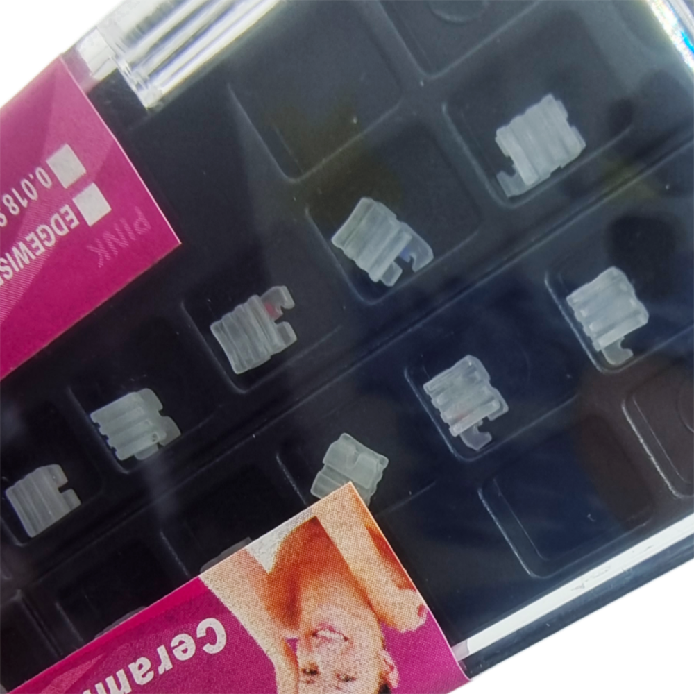 Dental Ortho Brackets Braces Ceramic MBT Slot 0.022 5*5 3 4 5 Hook Orthodontics