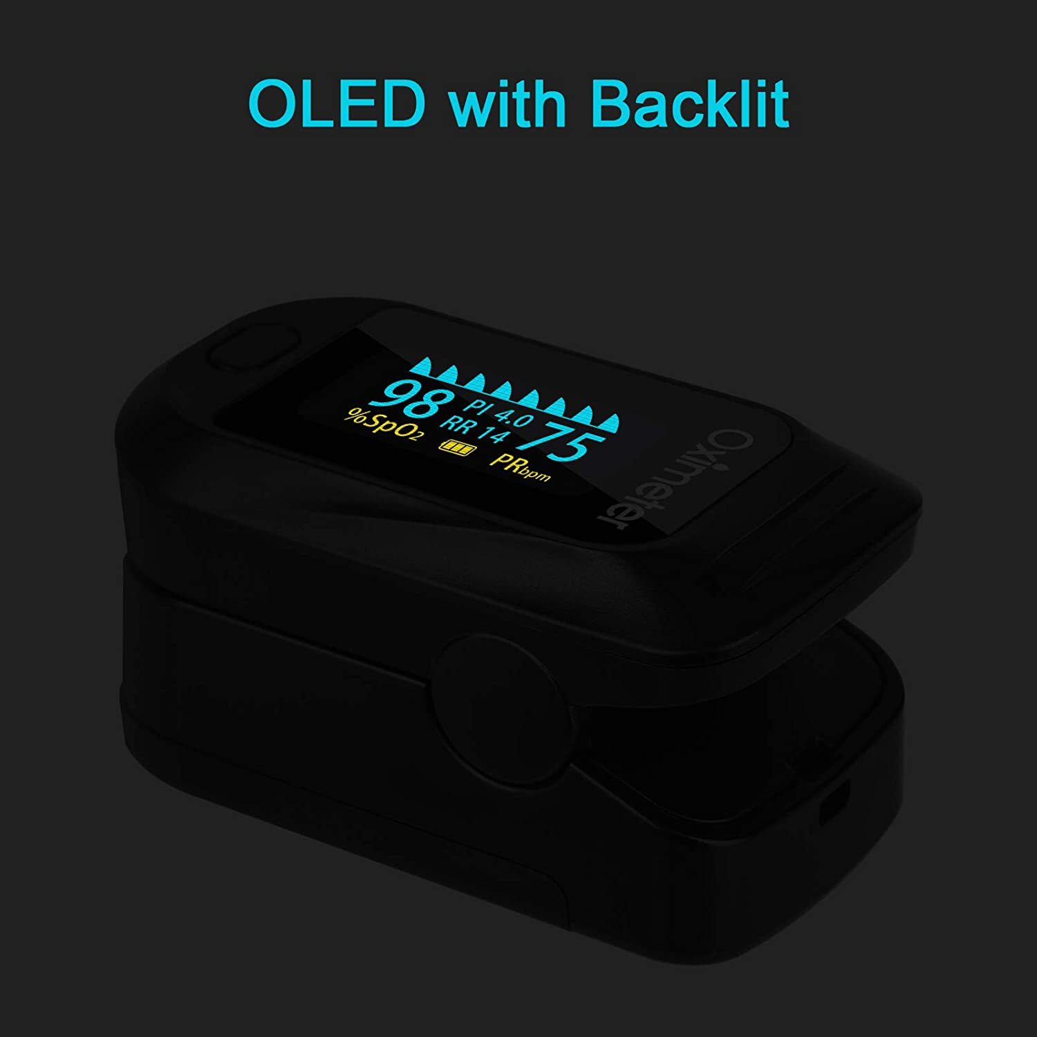 Fingertip Pulse Oximeter Accurate Blood Oxygen Saturation Level PI PR RR Monitor