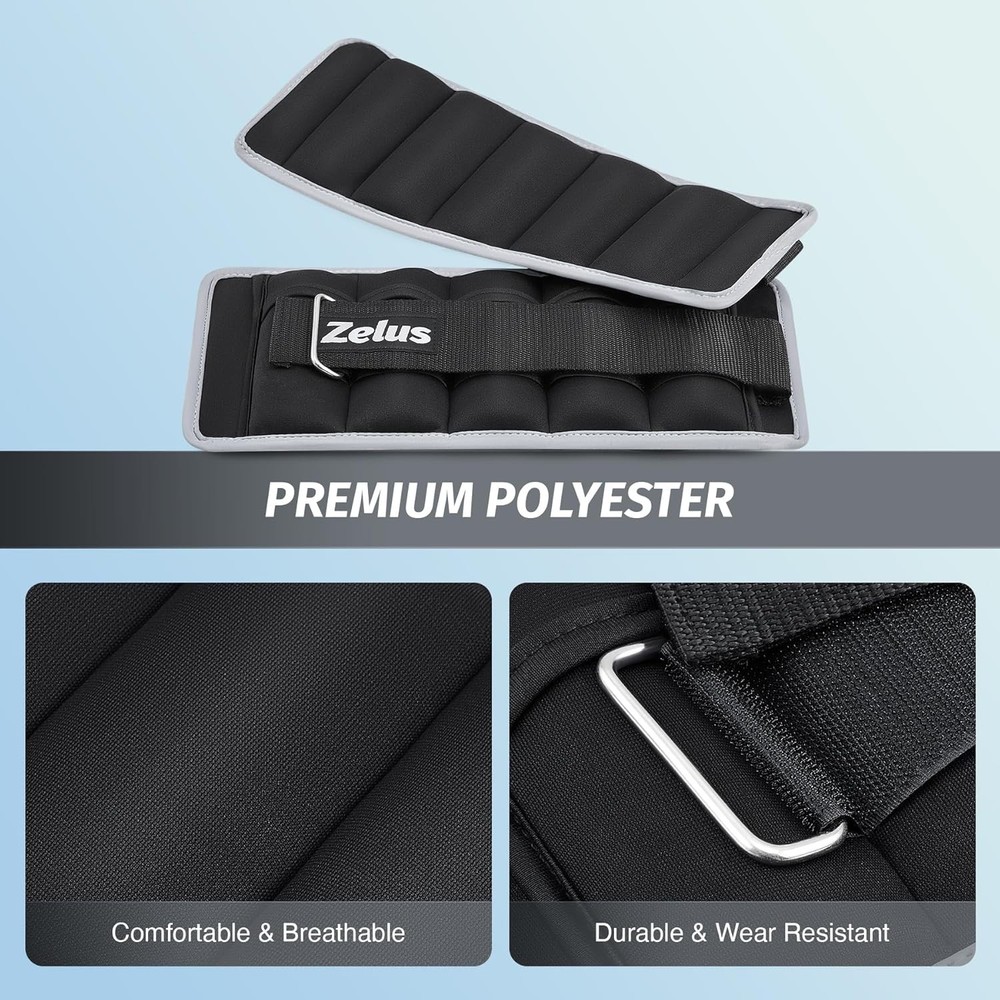 Adjustable Ankle Weights Set | 2-10 lbs | Customizable Resistance for Workouts