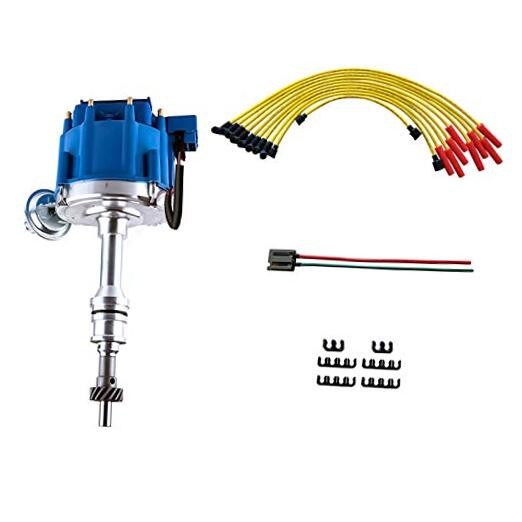 Performance HEI Ignition Distributor w/Cap & Rotor and Spark plug Wire set