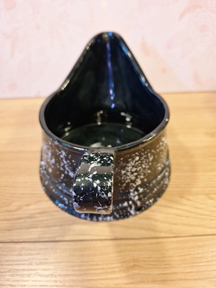 Handmade Pitcher Ceramic Bldg And White Speckled