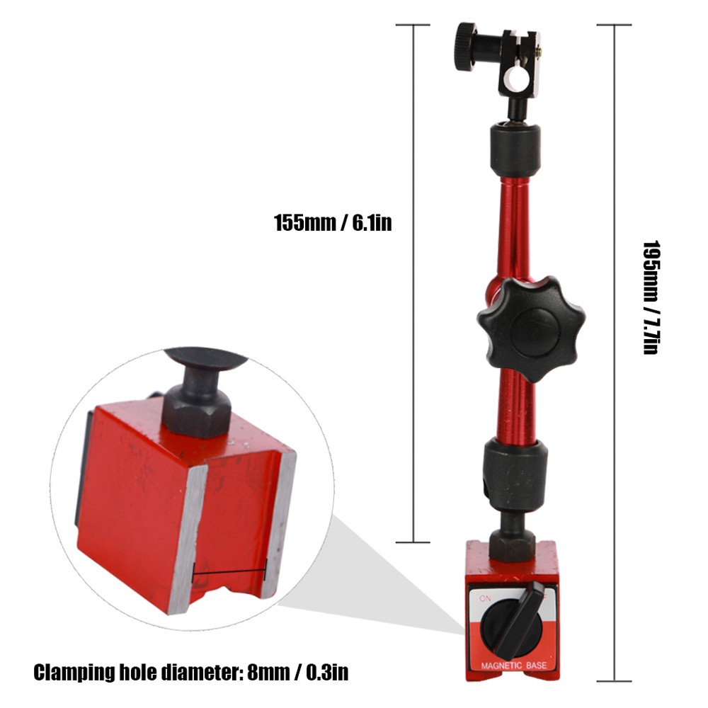 Zinc Alloy Mini Flexible Magnetic Base Holder Bracket Tool For Leverage SQOA
